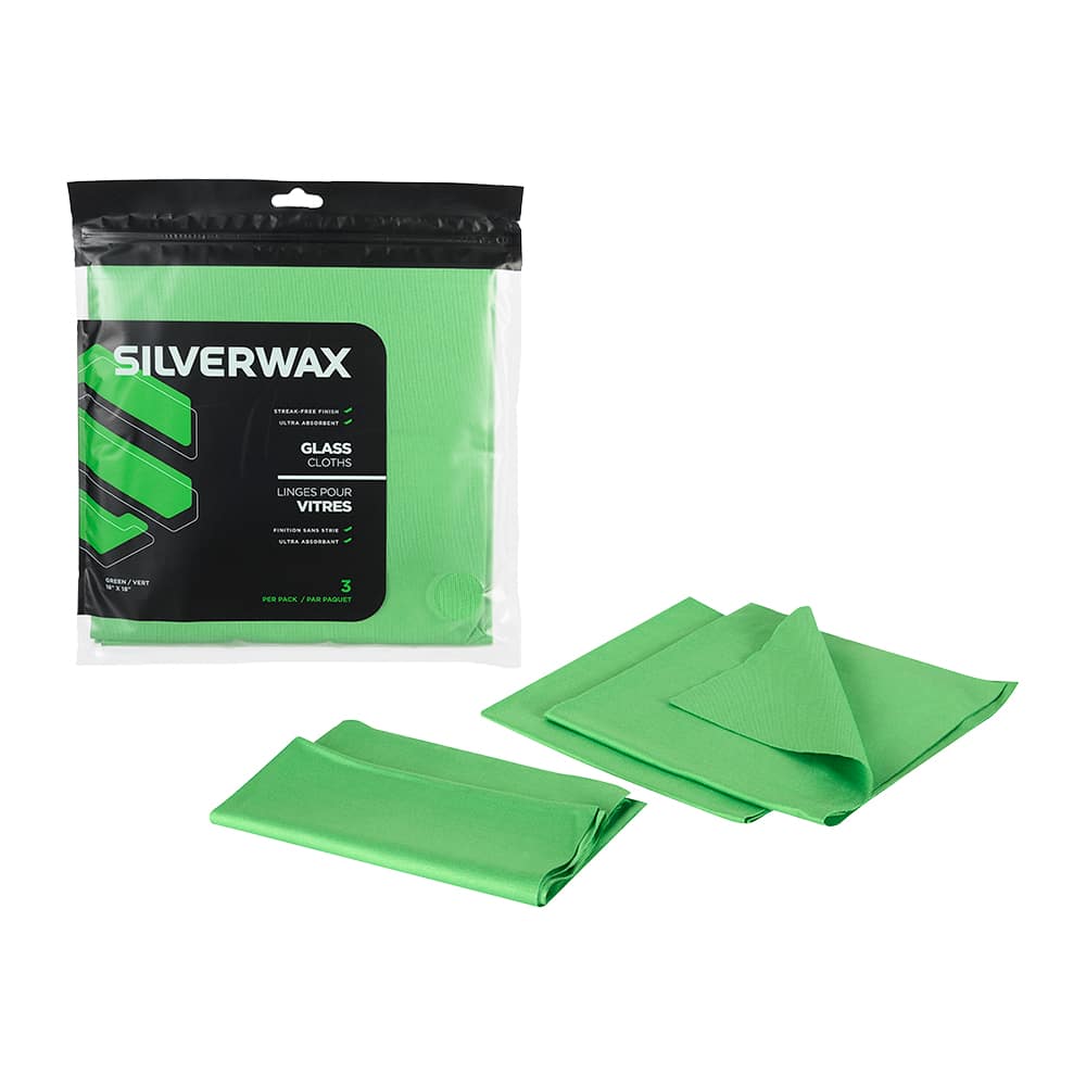 Linges pour vitre 18 po x 18 po Pqt/3 SILVERWAX