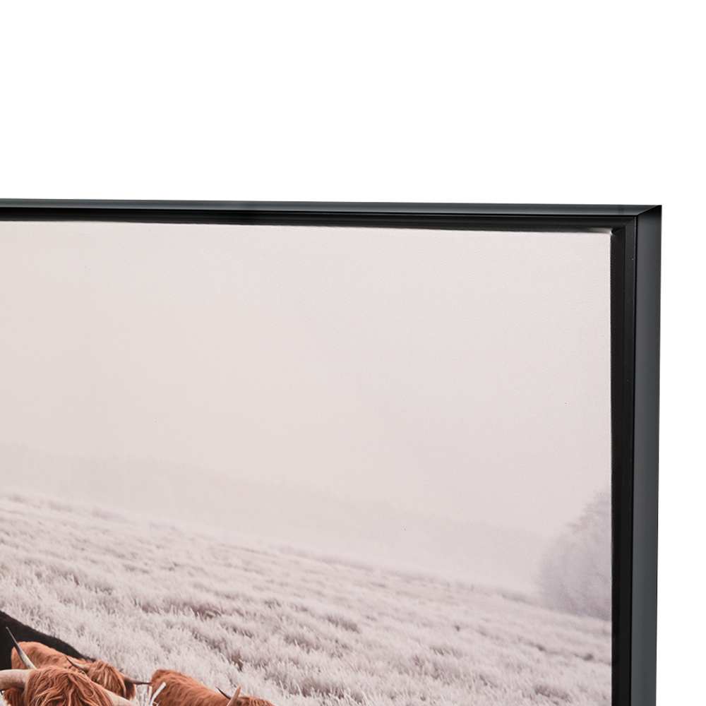 Reproduction sur toile Troupeau highland 48 po x 36 po VERTUO