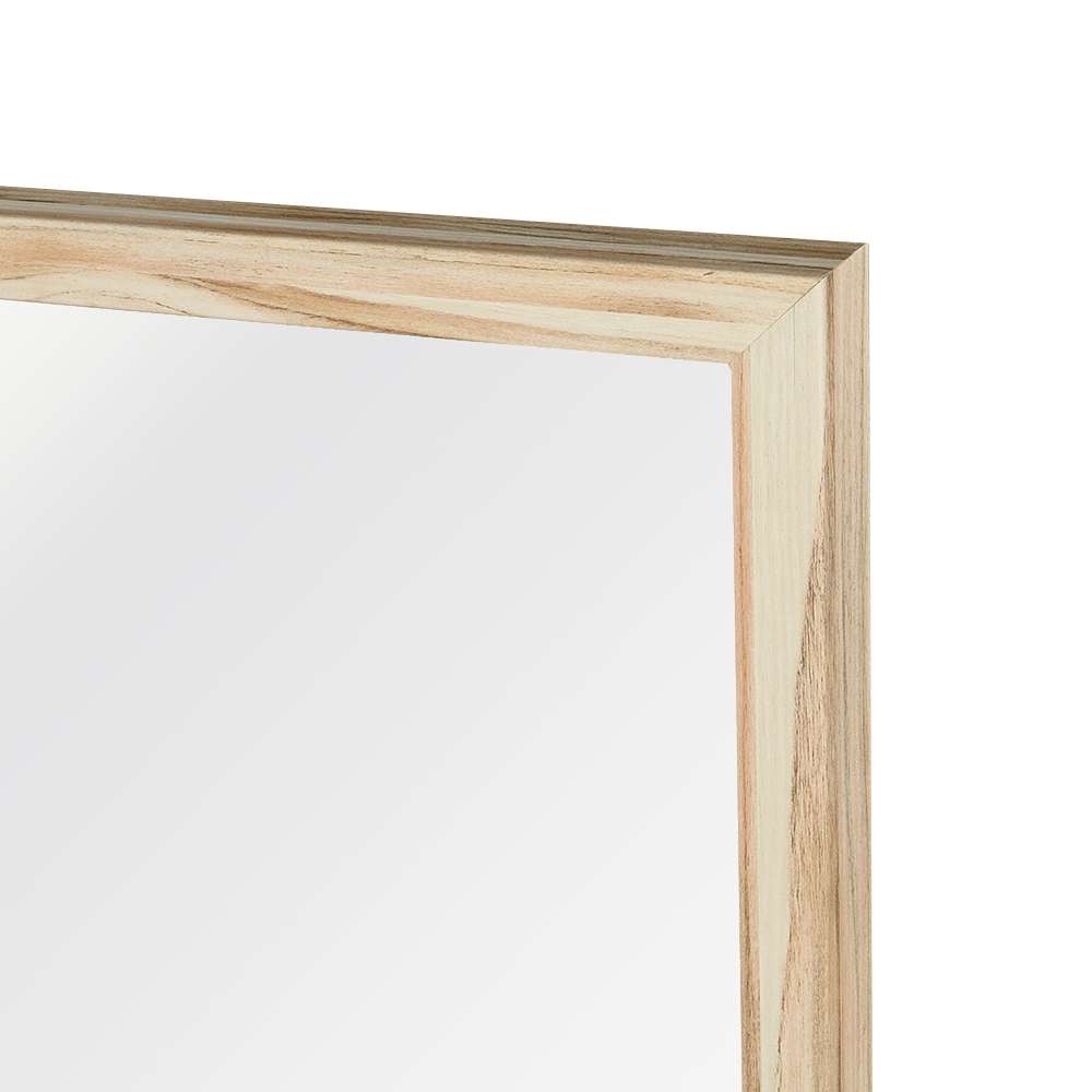 Miroir Condo rectangulaire avec cadre en fibre de bois naturel 14 po x 70 po