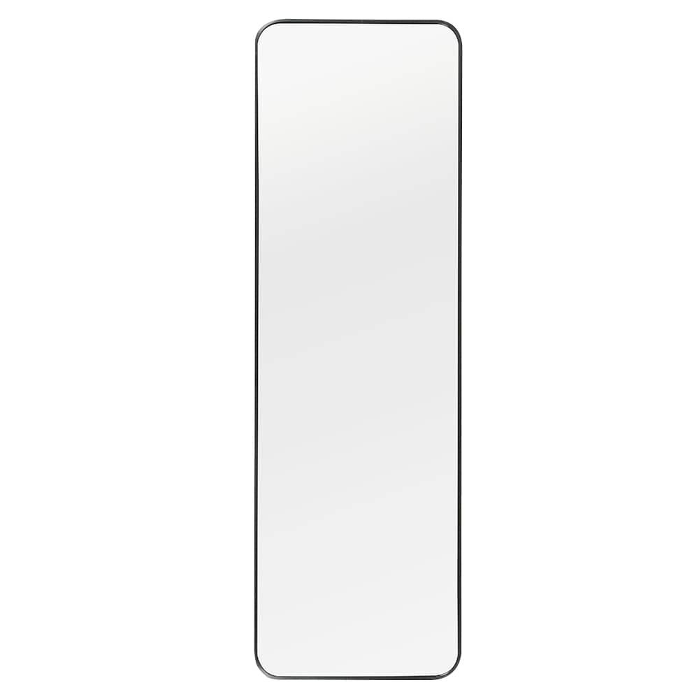 Miroir rectangulaire avec cadre en aluminium noir 17 po x 53 po