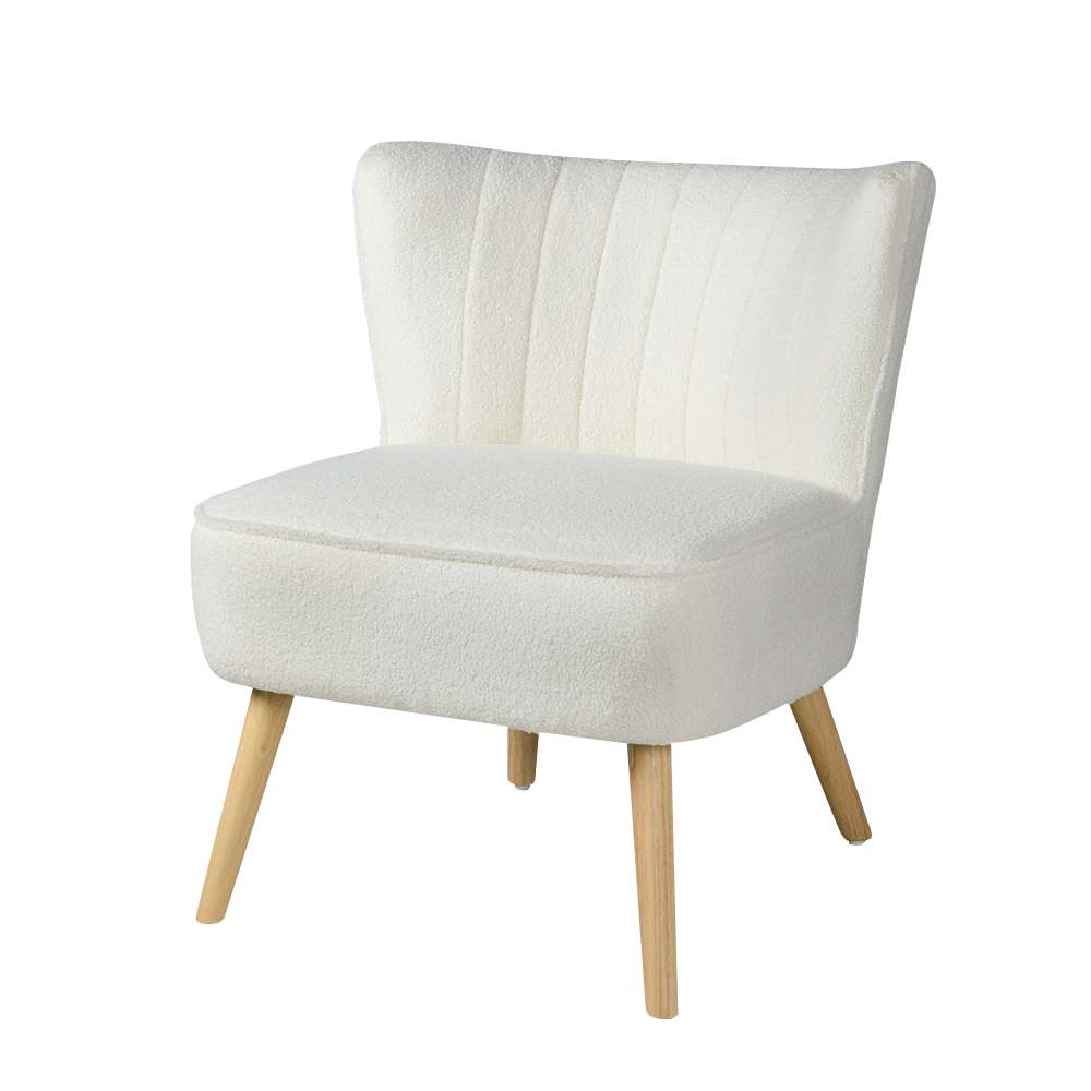Fauteuil d'appoint Teddy blanc VERTUO