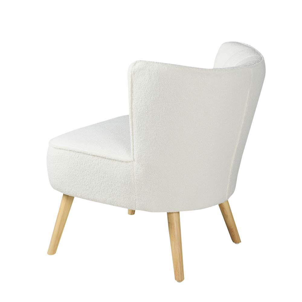 Fauteuil d'appoint Teddy blanc VERTUO