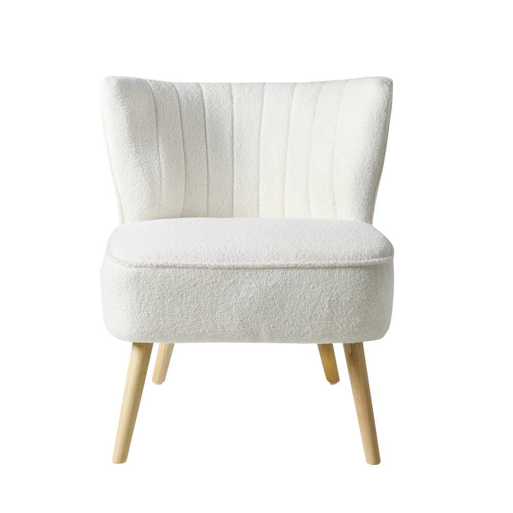 Fauteuil d'appoint Teddy blanc VERTUO