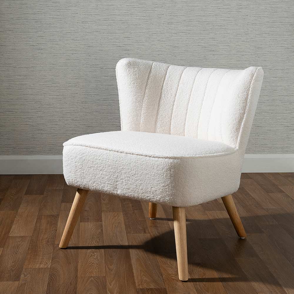 Fauteuil d'appoint Teddy blanc VERTUO