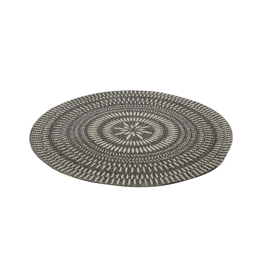 Napperon rond à motifs gris 15&nbsp;po VERTUO