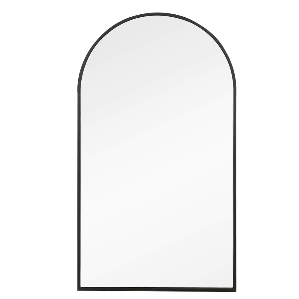 Miroir Jericho en arche avec cadre en métal noir  26&nbsp;po x 46&nbsp;po