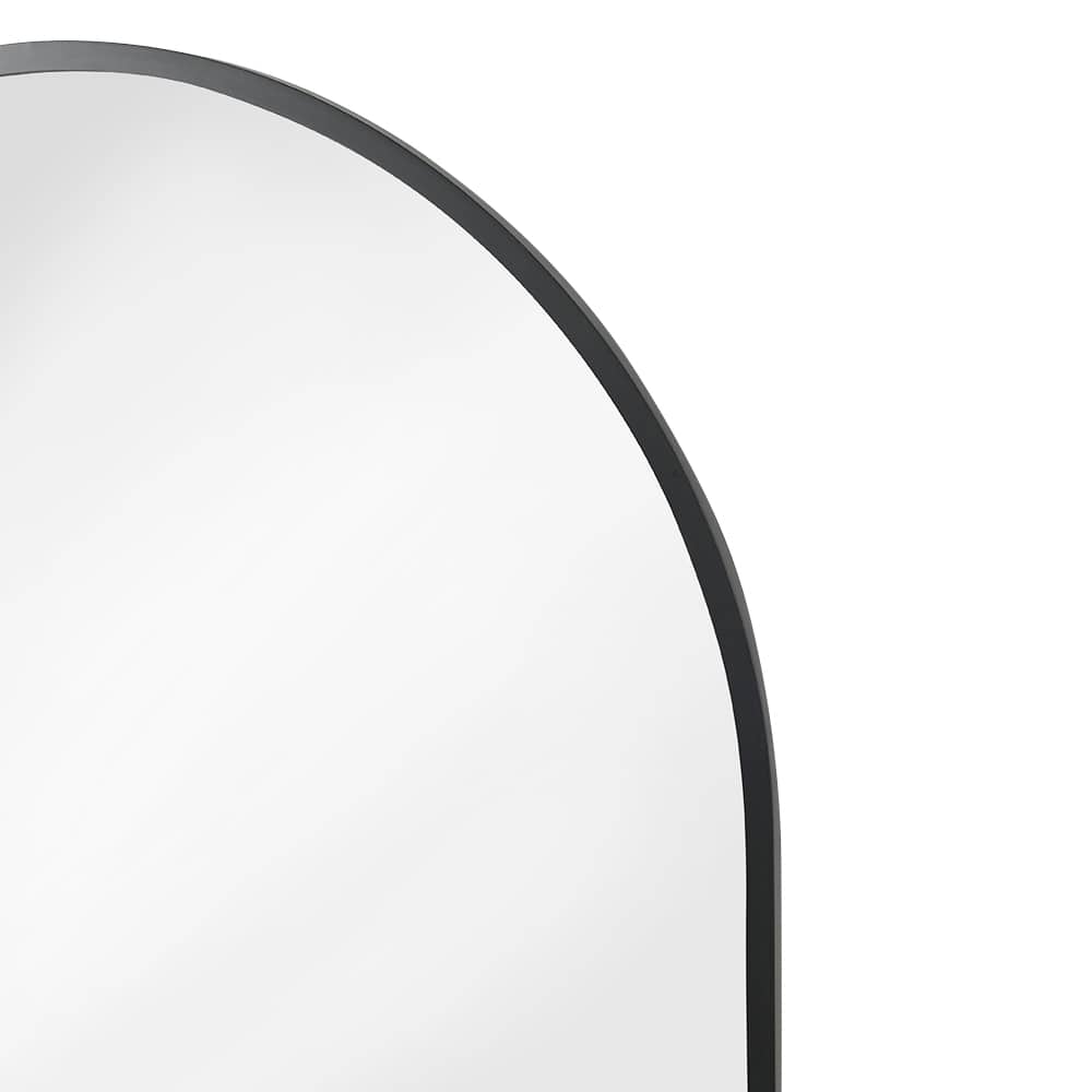 Miroir Jericho en arche avec cadre en métal noir  26&nbsp;po x 46&nbsp;po