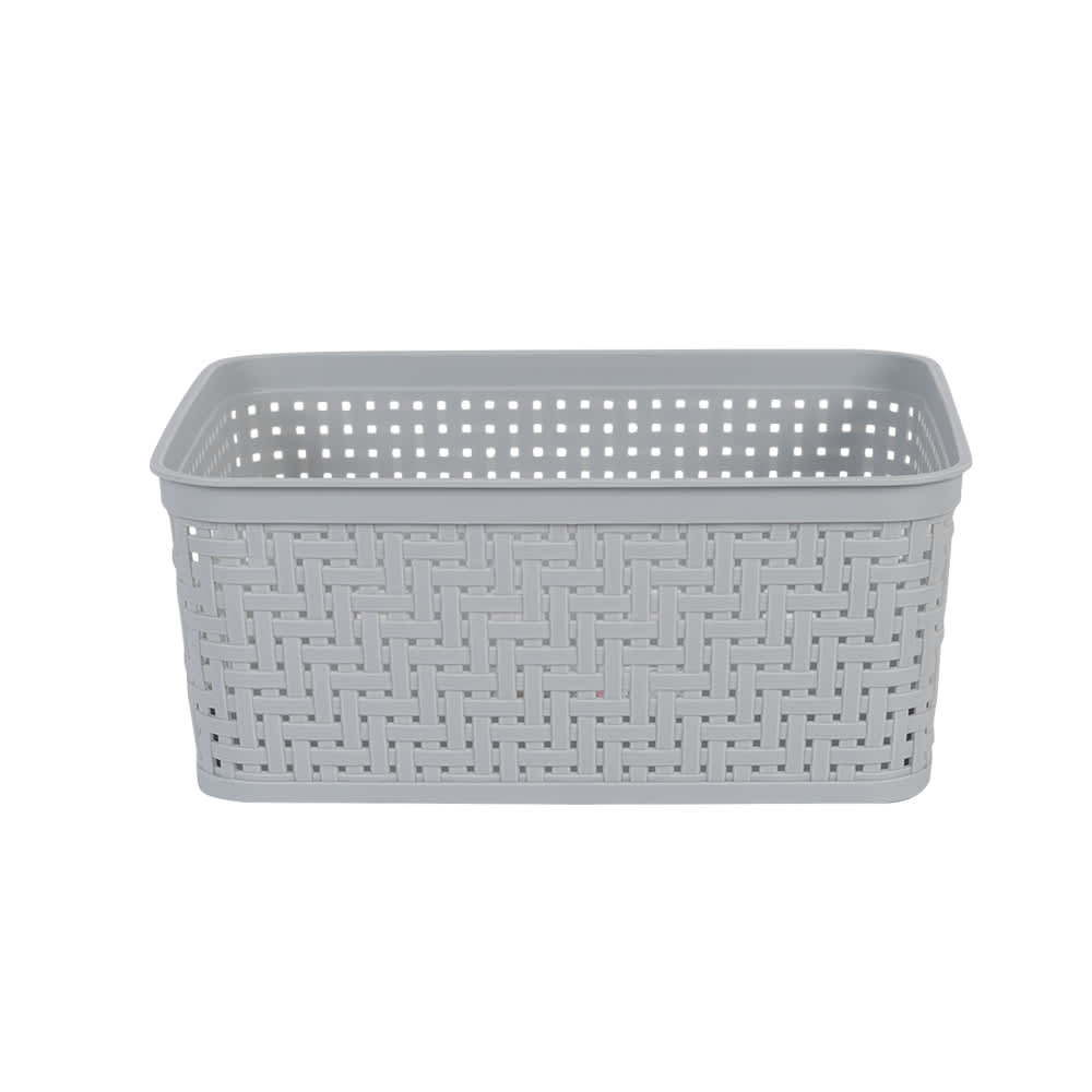 Panier de rangement en plastique gris 10 1/8&nbsp;po