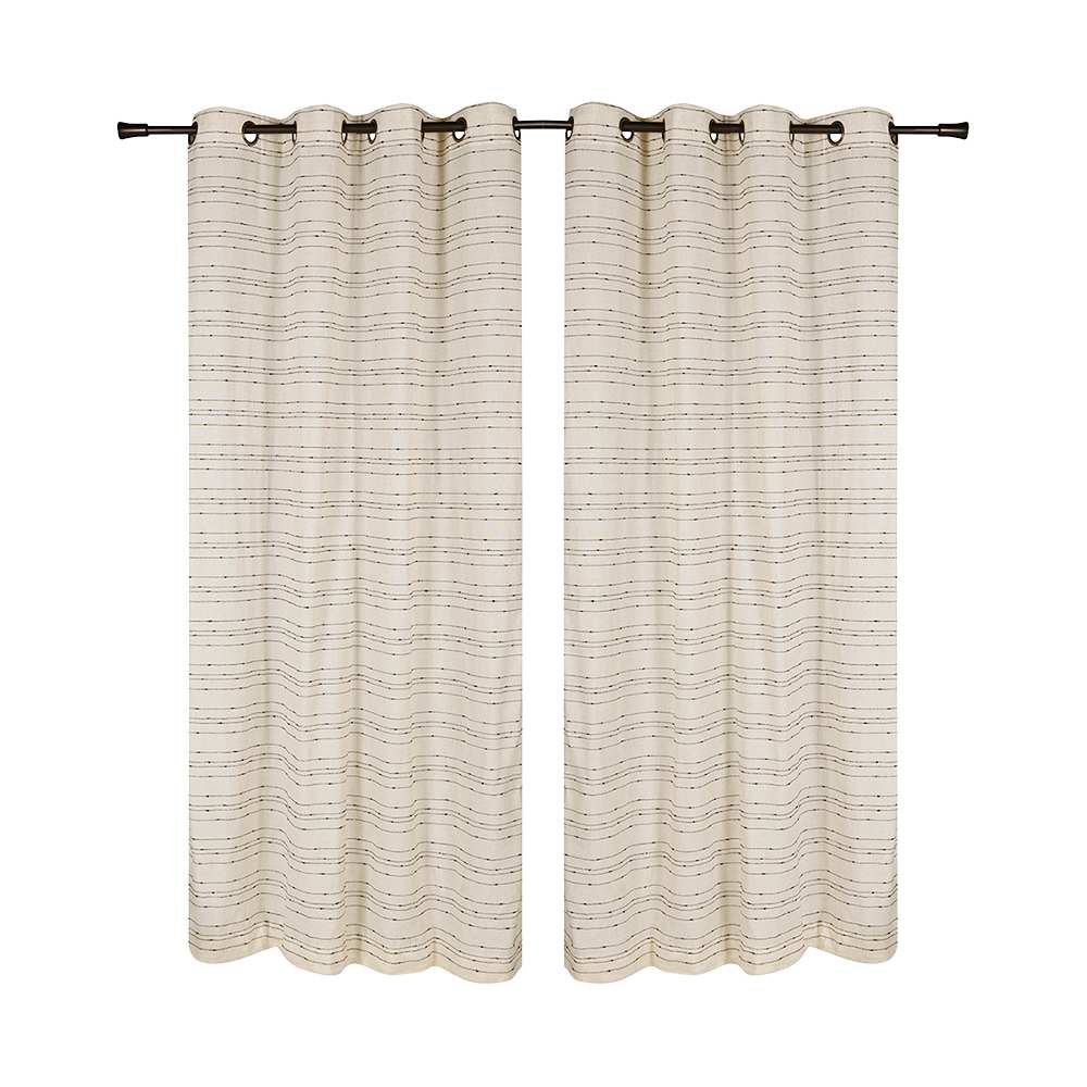 VERTUO Semi-Opaque Grommet Curtains Maroc 54&nbsp;in.&nbsp;x&nbsp;84&nbsp;in.&nbsp;Pkg/2