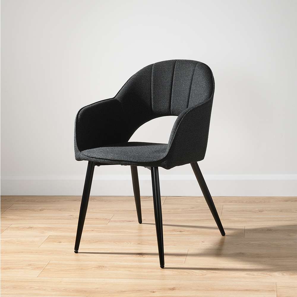 Chaise de salle à manger Elena noire ASTELLA