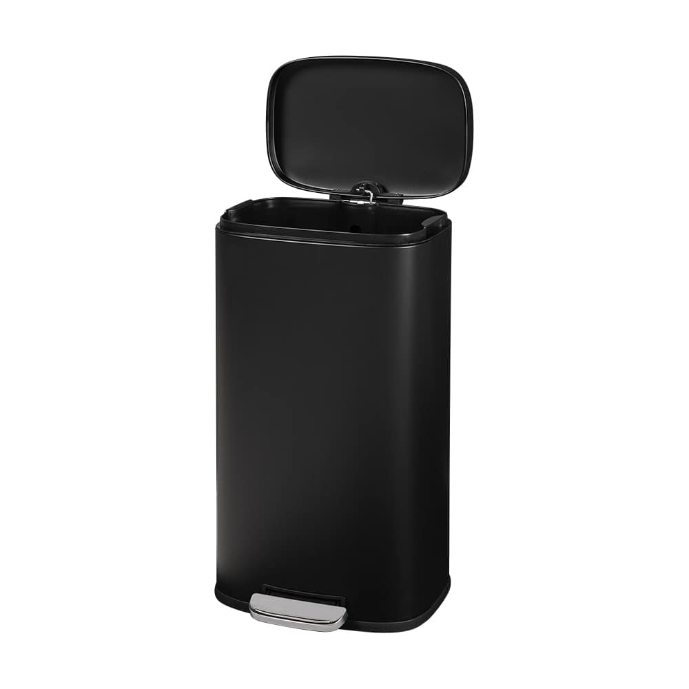 NEKTRA Step Trash Bin Black 30 L
