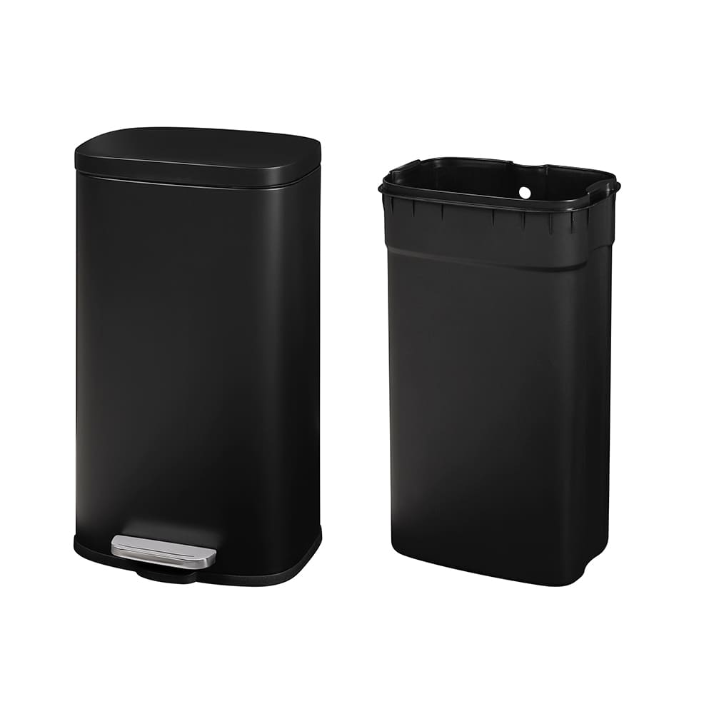 NEKTRA Step Trash Bin Black 30 L