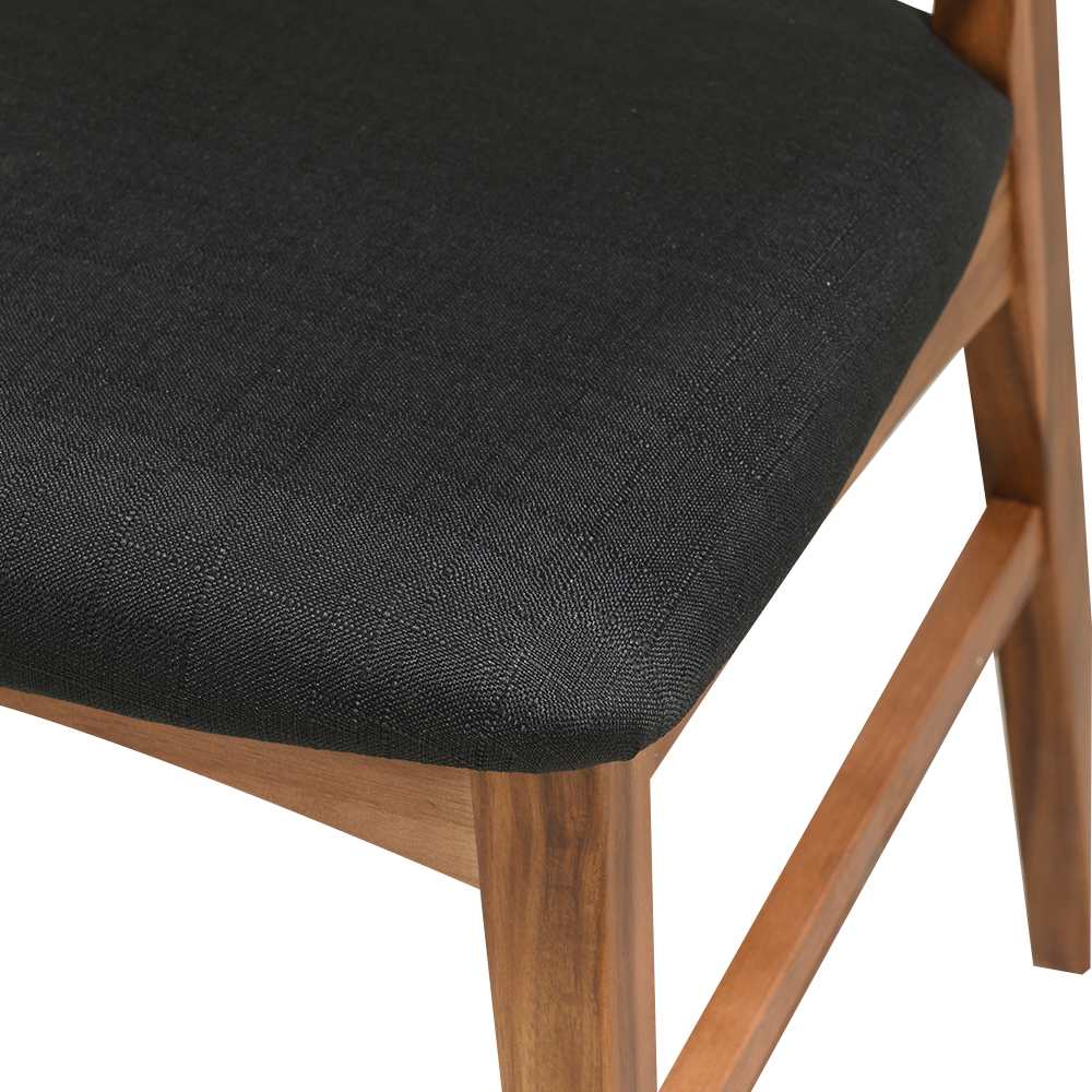 Chaise de salle à manger Acacia noire ASTELLA