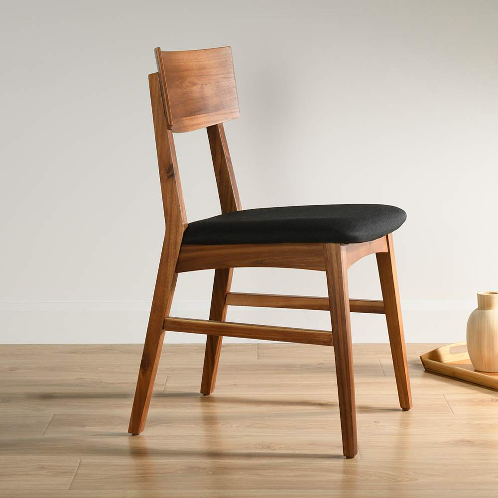 Chaise de salle à manger Acacia noire ASTELLA