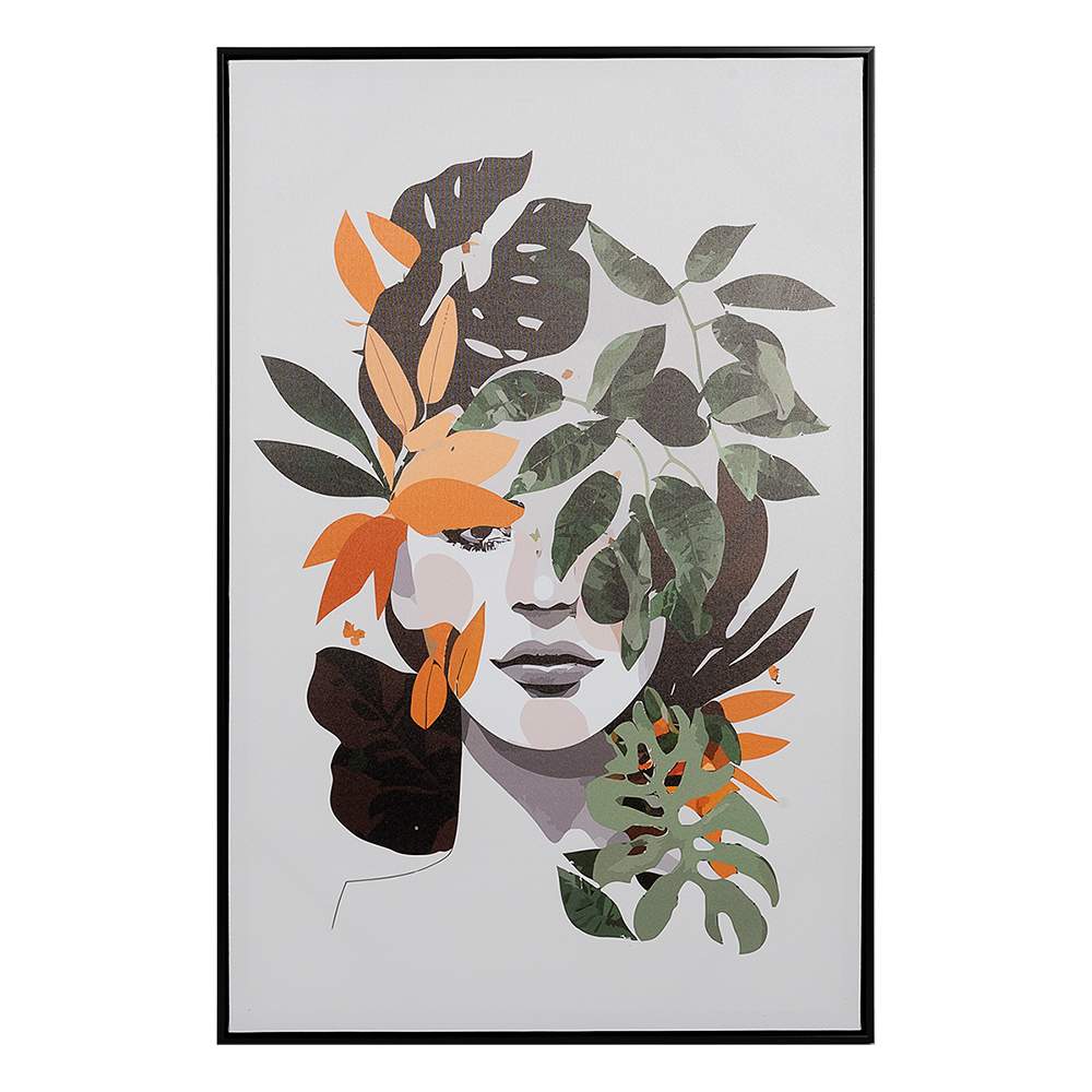 Reproduction sur toile Femme tropicale 24 po x 36 po VERTUO