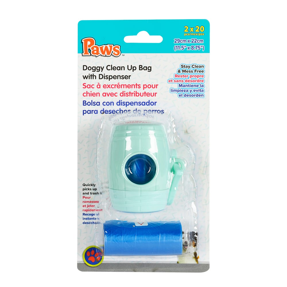 Sacs à déchets pour chiens avec distributeur