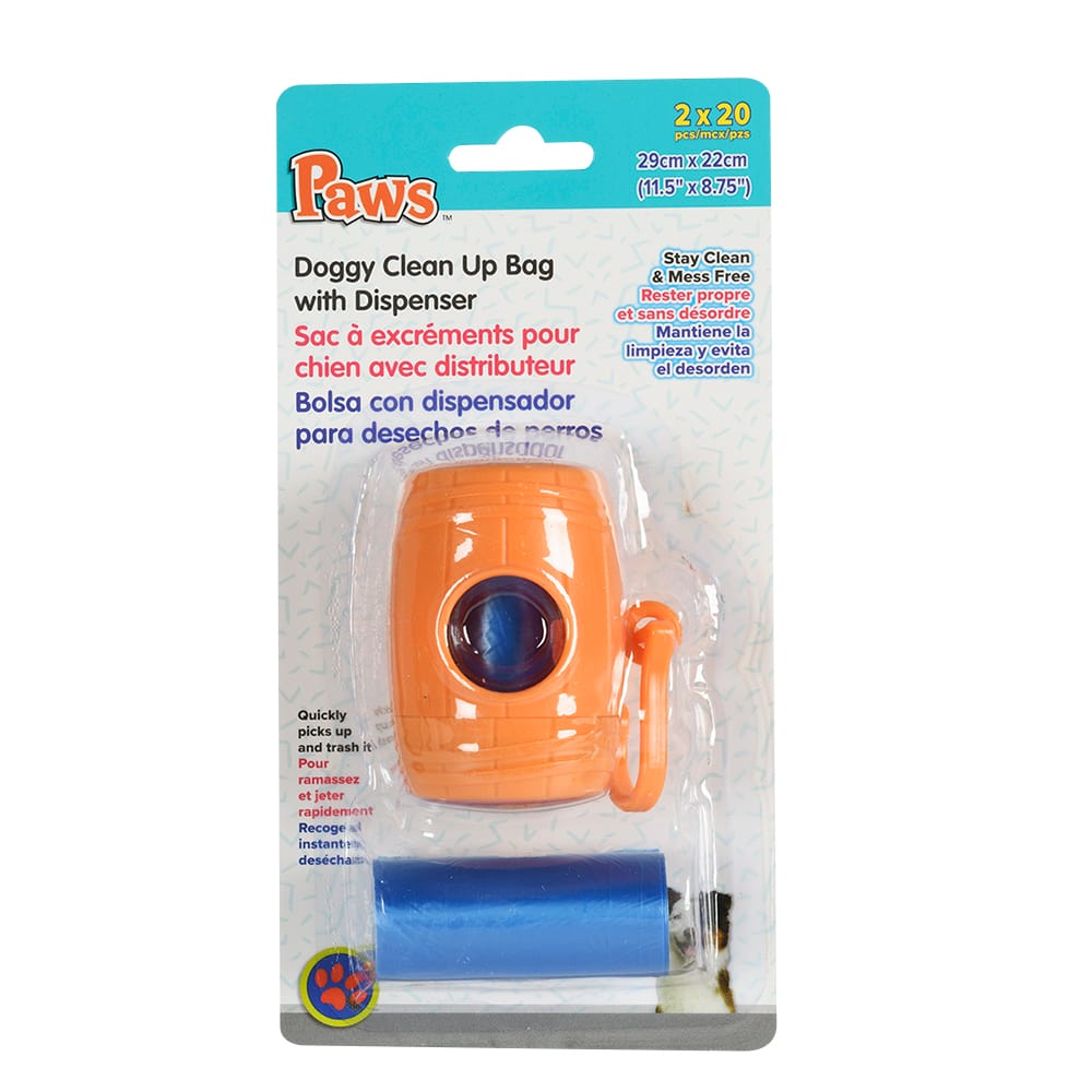 Sacs à déchets pour chiens avec distributeur