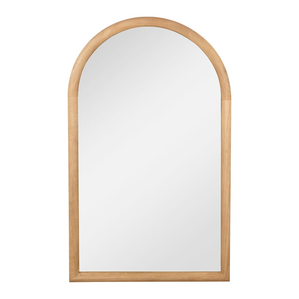 Miroir Sanibel en arche avec cadre en bois naturel 25&nbsp;po&nbsp;x&nbsp;40&nbsp;po