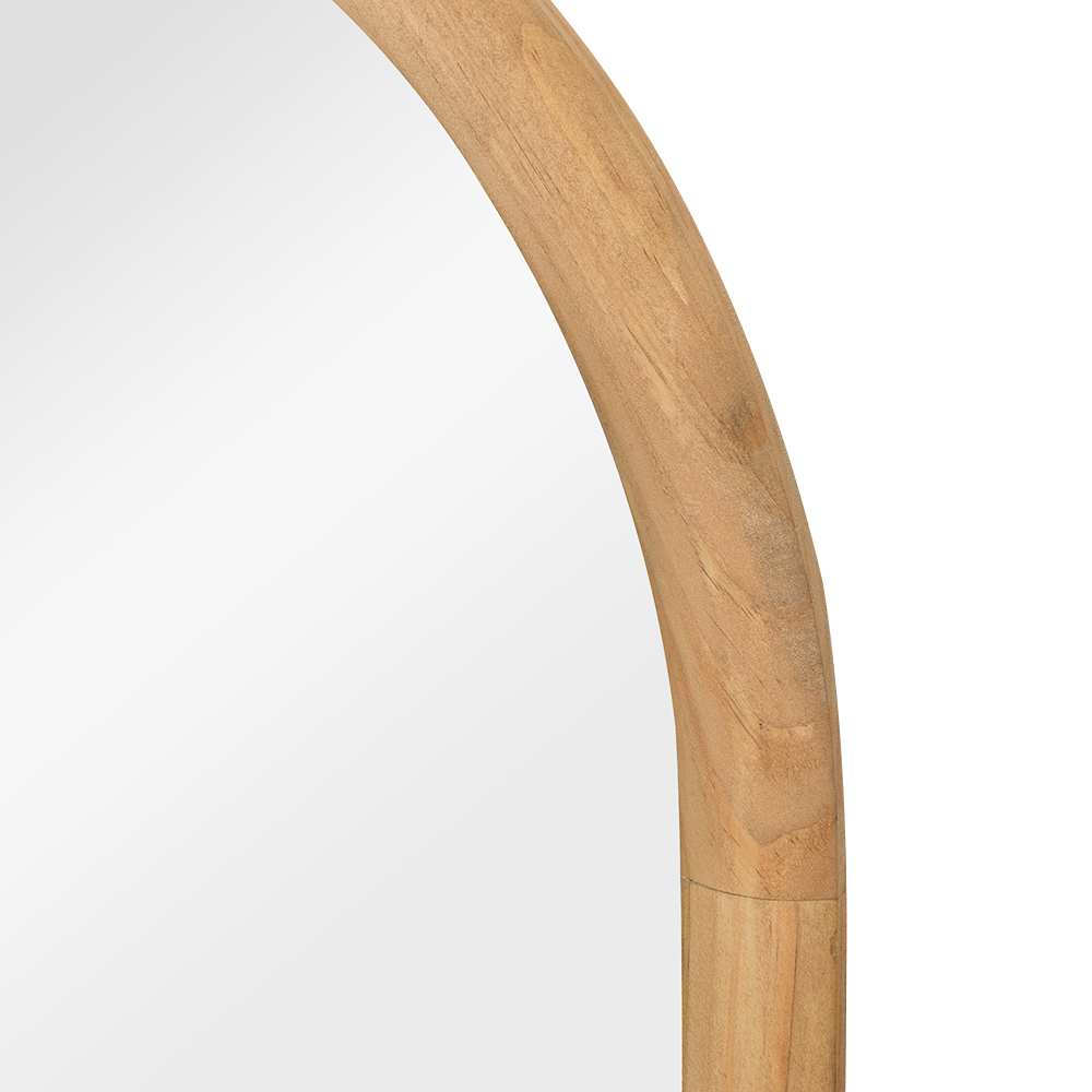 Miroir Sanibel en arche avec cadre en bois naturel 25&nbsp;po&nbsp;x&nbsp;40&nbsp;po