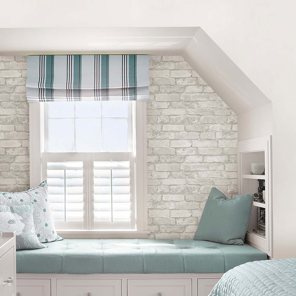 Papier peint Peler & Coller briques blanches