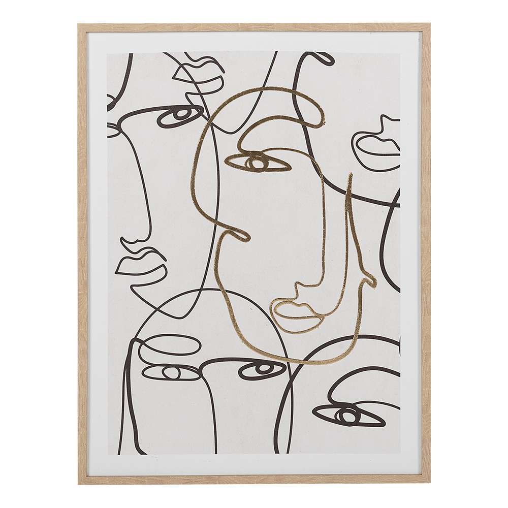 Reproduction sur toile Visages 17 3/4 po x 23 5/8 po VERTUO