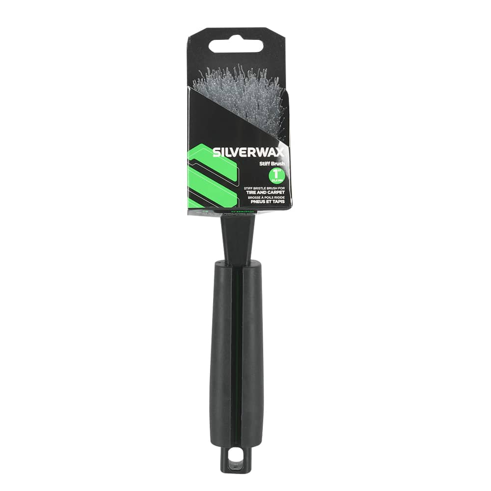 SILVERWAX Nylon Stiff Bristles Brush for Carpets and Tires