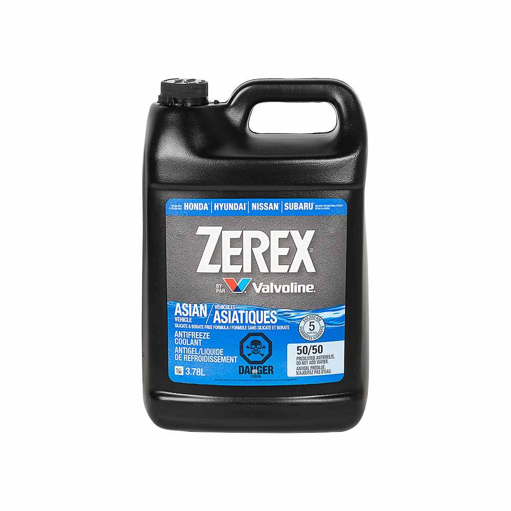 Antigel à radiateur prédilué Zerex bleu pour véhicules asiatiques 3,78&nbsp;L