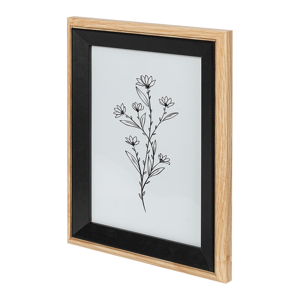 Cadre photo noir et naturel pour image 4&nbsp;po&nbsp;x&nbsp;6&nbsp;po VERTUO