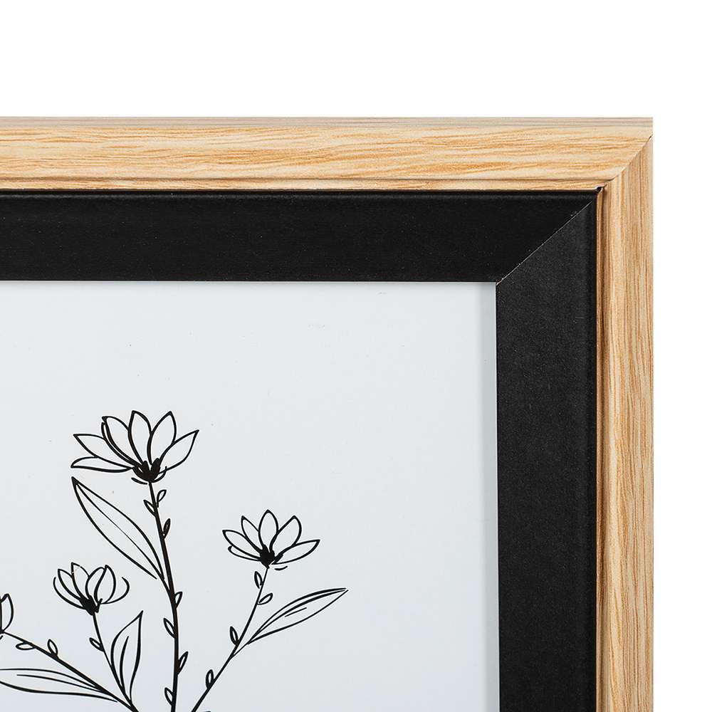 Cadre photo noir et naturel pour image 4&nbsp;po&nbsp;x&nbsp;6&nbsp;po VERTUO
