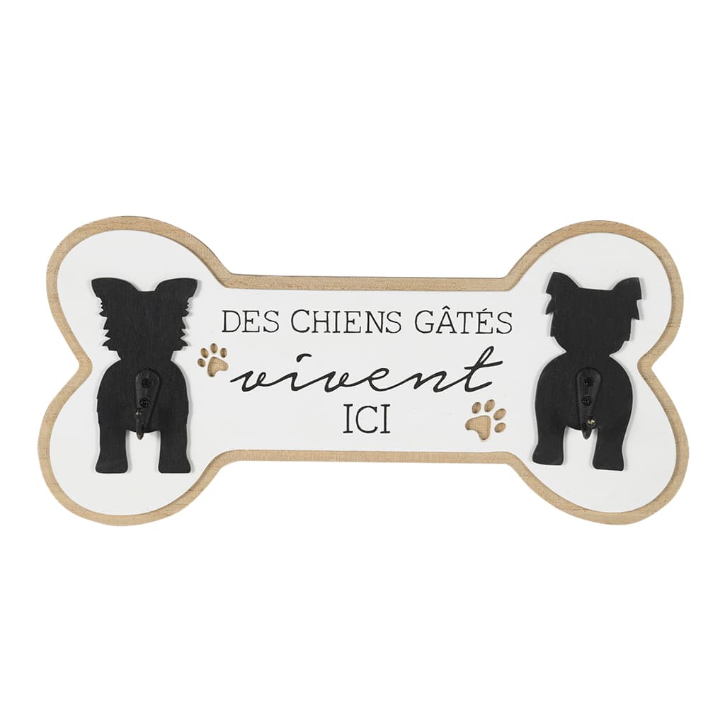 Porte-laisse pour chien 2 crochets