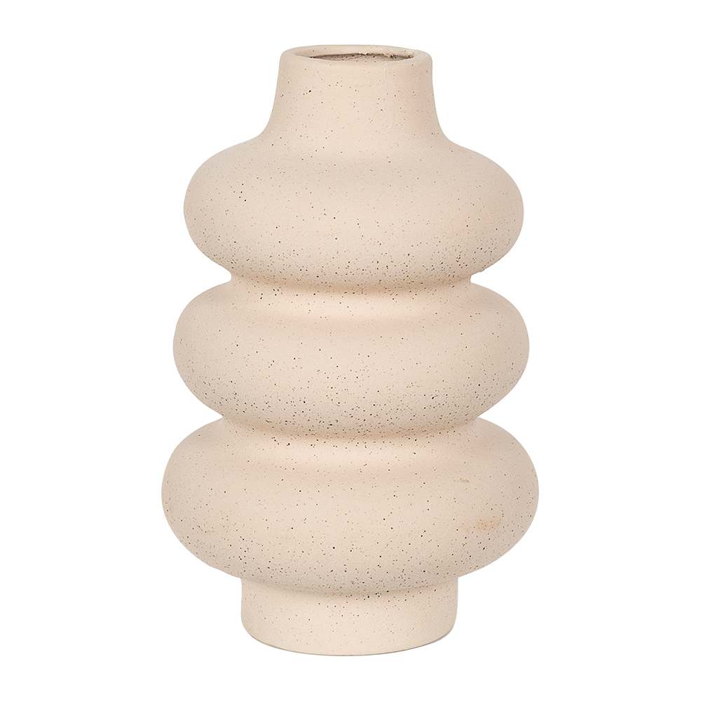 Vase décoratif en céramique beige VERTUO