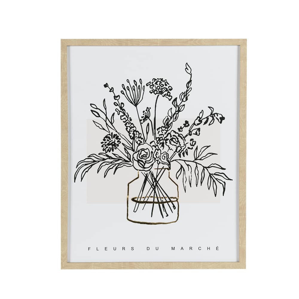 Reproduction sur toile Fleurs du marché 15 3/4 po x 19 5/8 po VERTUO