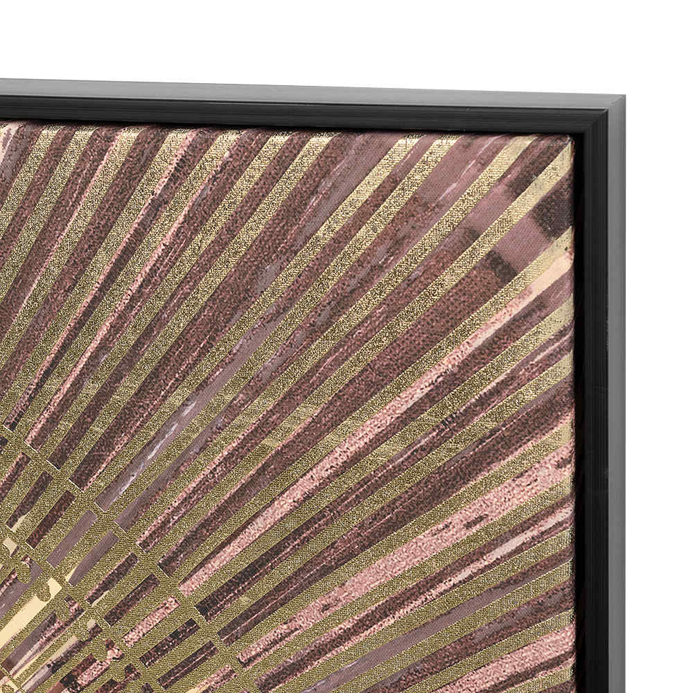 Reproduction sur toile Rayons dorés 39 3/8 po x 39 3/8 po VERTUO