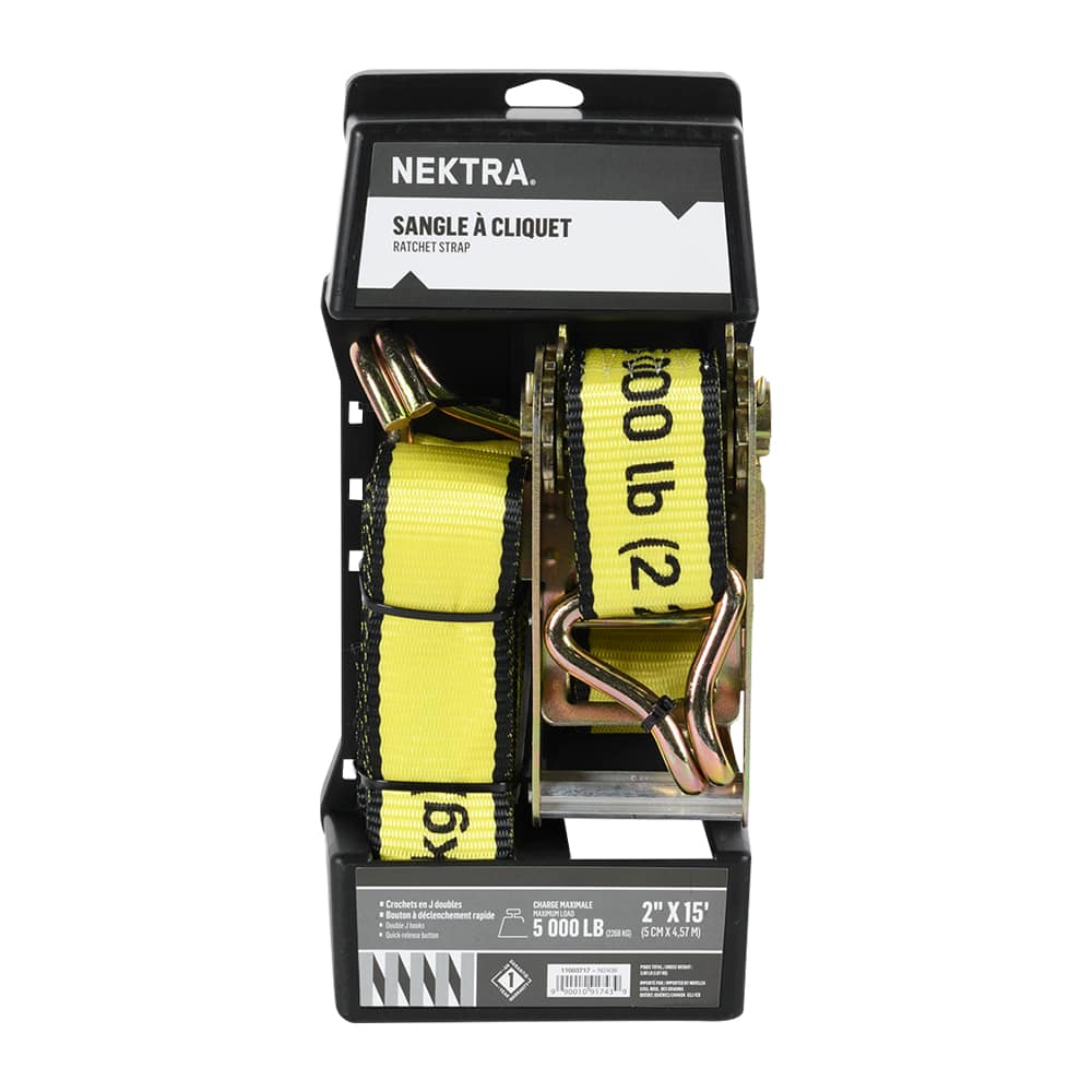 Sangle à cliquet robuste 2 po x 15 pi NEKTRA