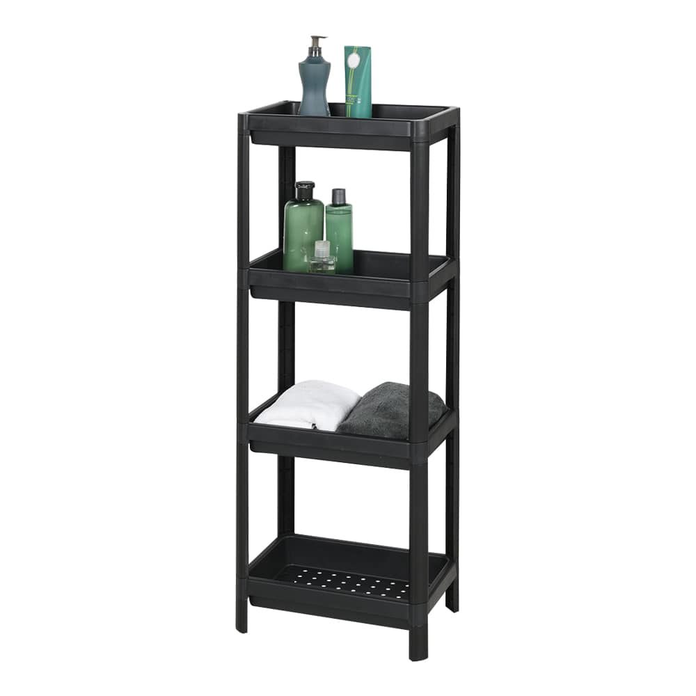Étagère noire 4 tablettes