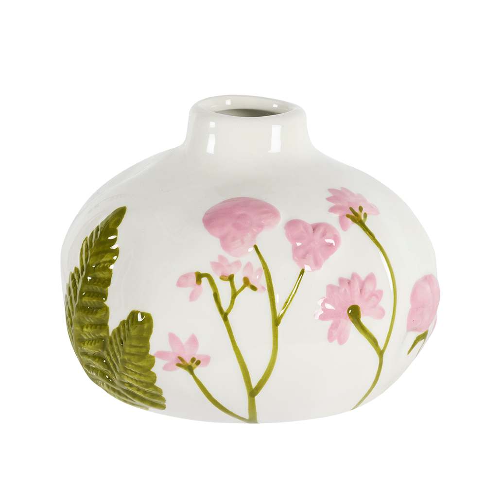 Vase décoratif en céramique blanc VERTUO