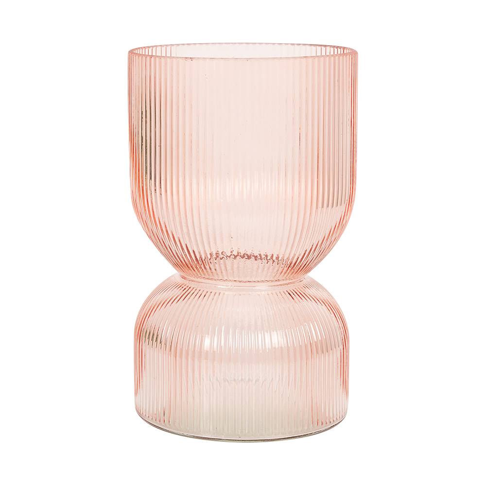 Vase décoratif en verre rose VERTUO