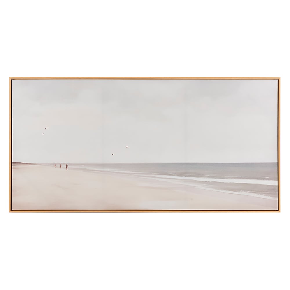 Reproduction sur toile Plage 48 po x 24 po VERTUO