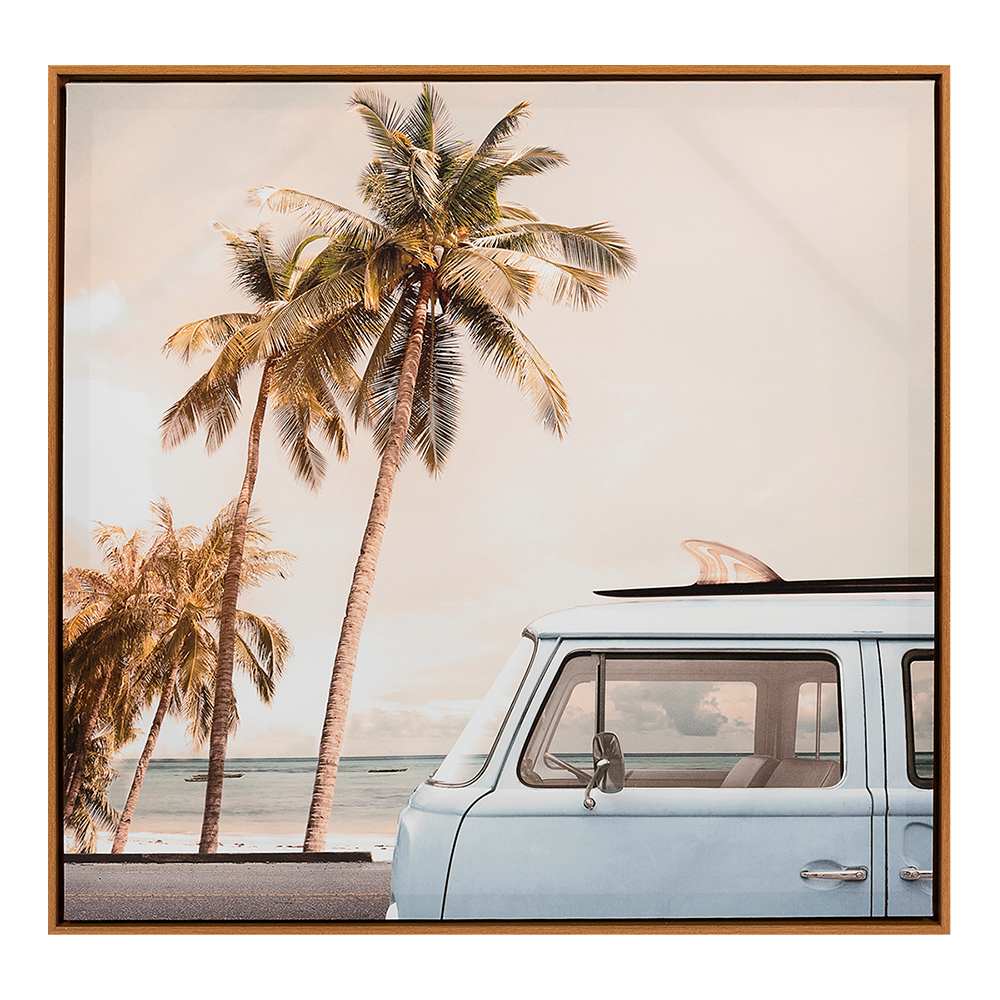 Reproduction sur toile Van life 24 po x 24 po VERTUO