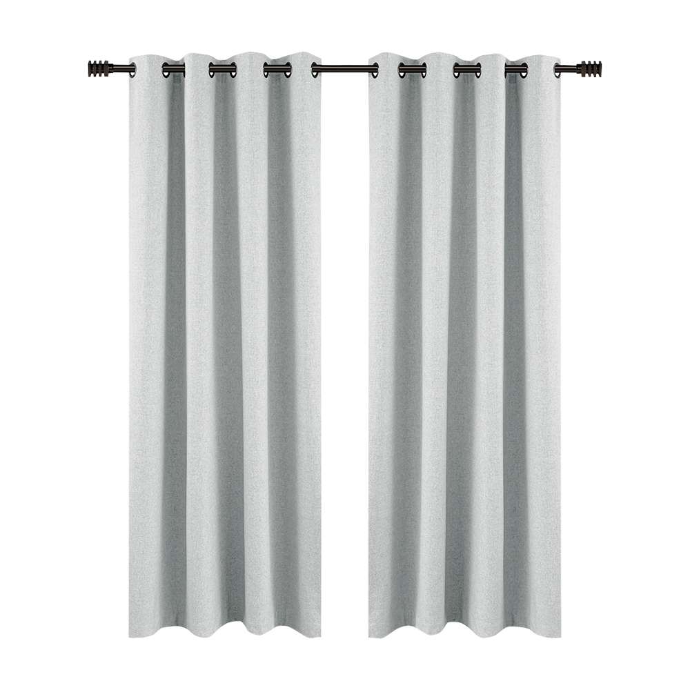 Rideaux coupe-lumière à œillets gris 54&nbsp;po&nbsp;x&nbsp;84&nbsp;po&nbsp;Pqt/2 VERTUO