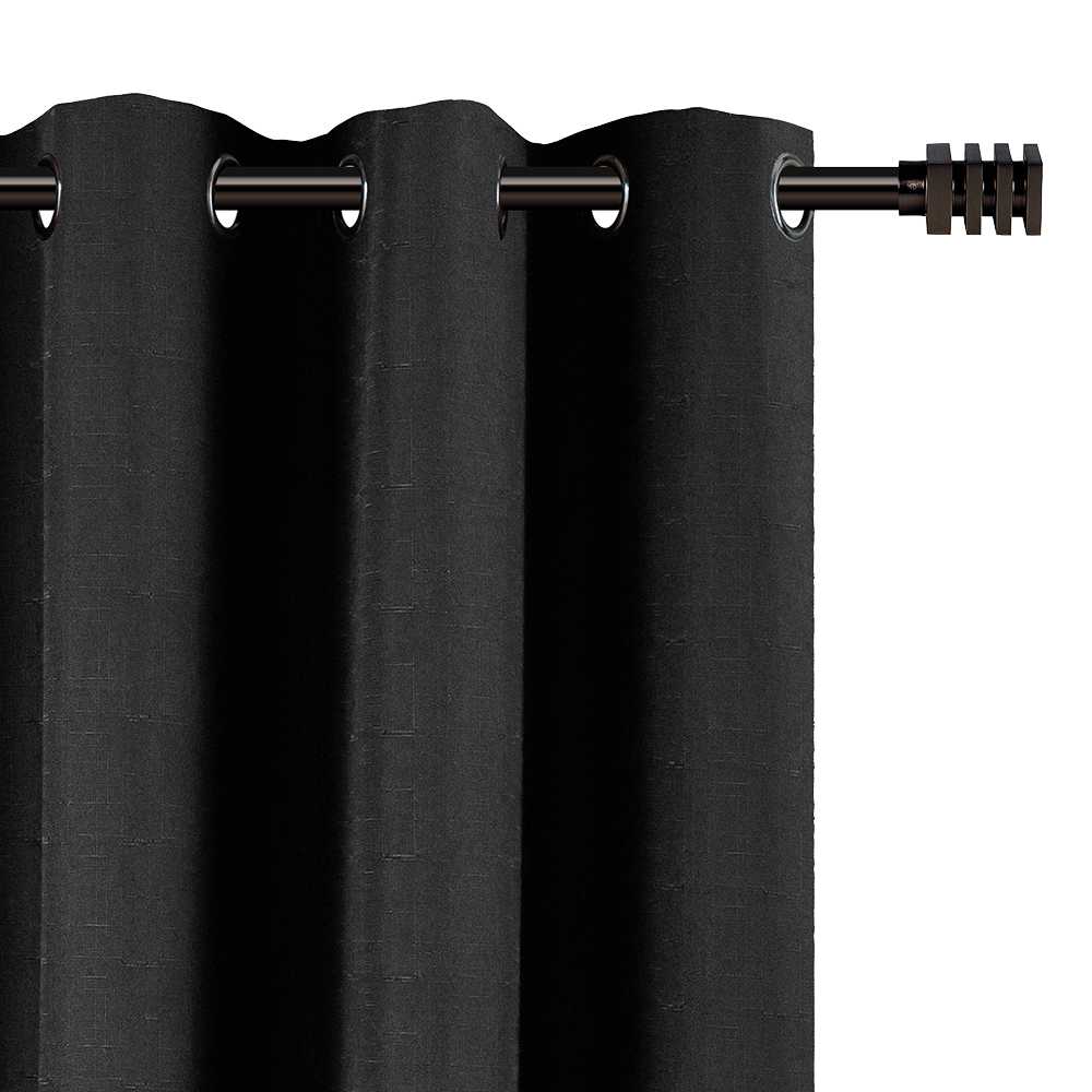 Rideaux coupe-lumière à œillets noir 54&nbsp;po&nbsp;x&nbsp;84&nbsp;po&nbsp;Pqt/2 VERTUO