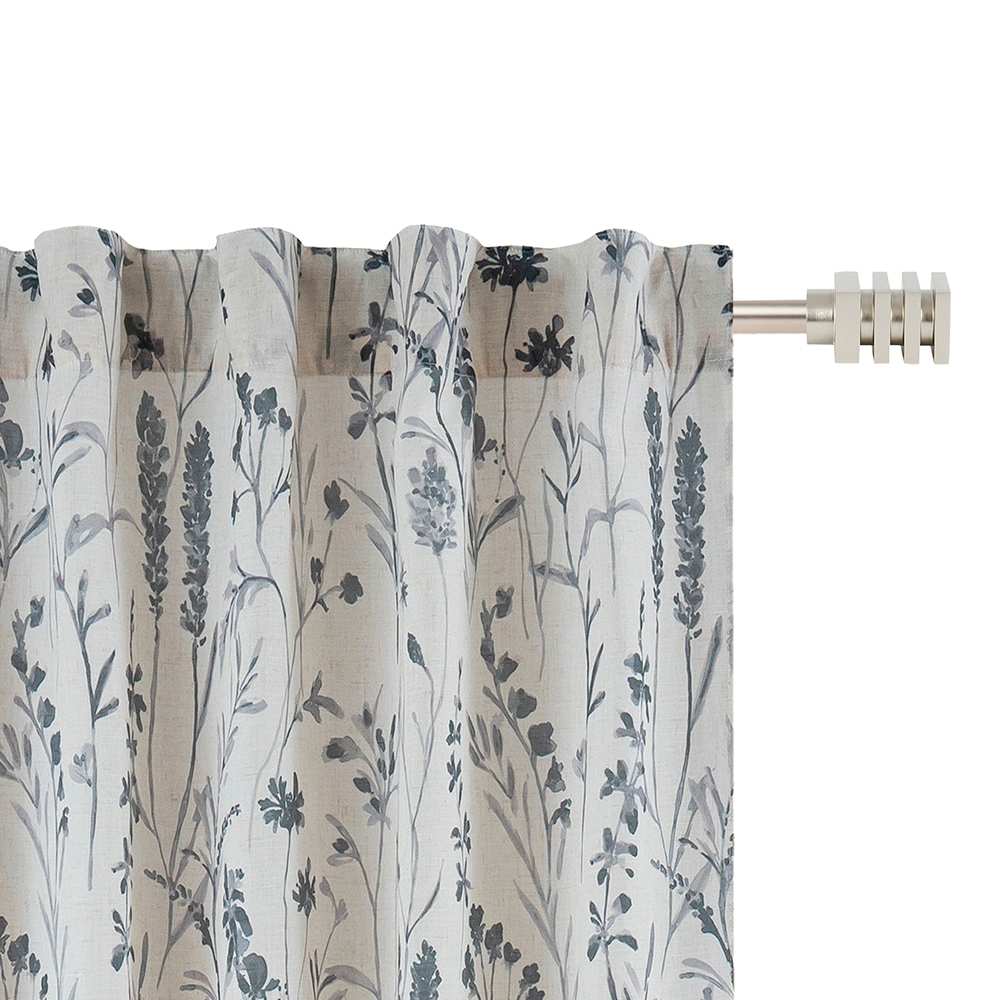 Rideaux semi-opaques à passants dissimulés Botanique 54&nbsp;po&nbsp;x&nbsp;84&nbsp;po&nbsp;Pqt/2 VERTUO