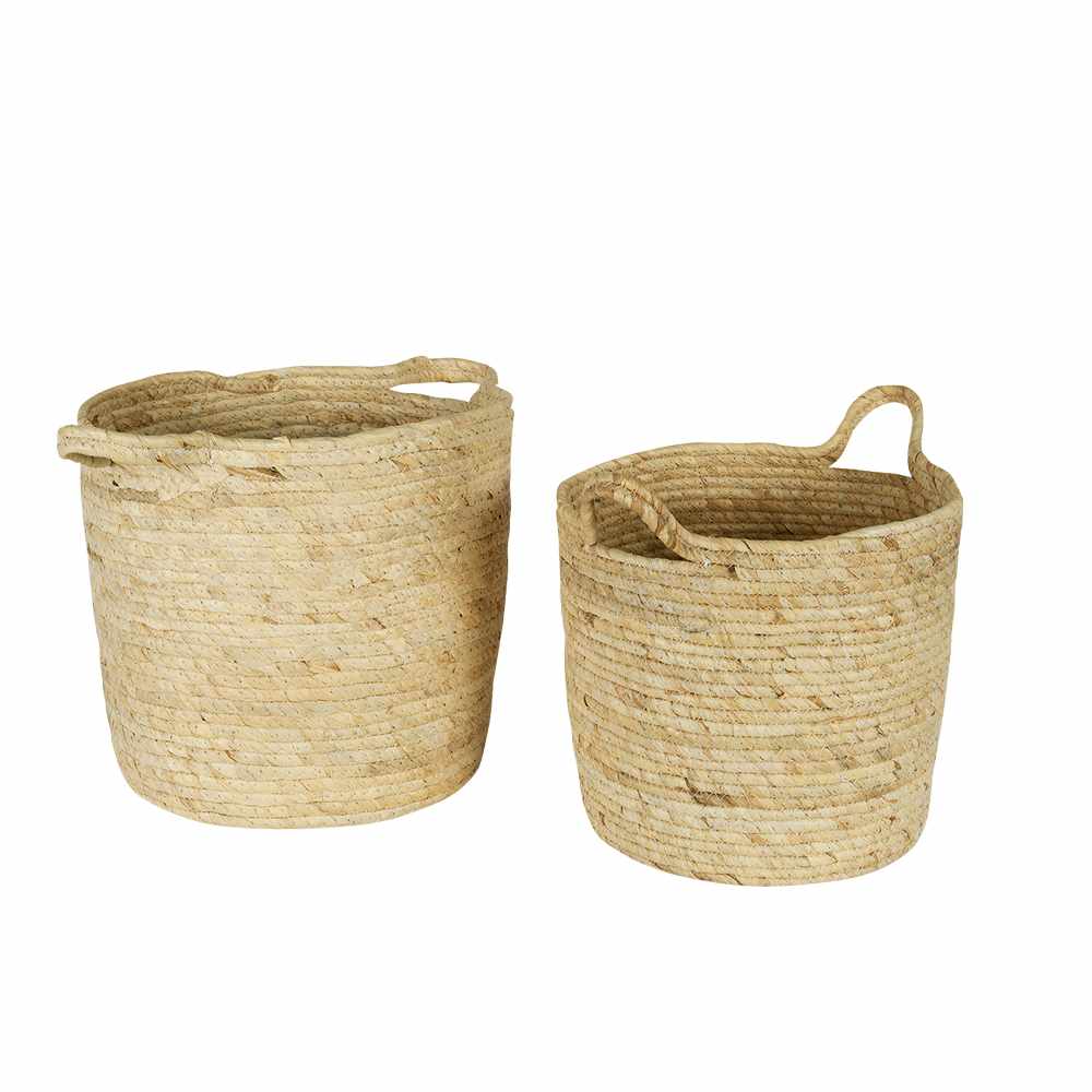 Ensemble de 2 paniers de rangement en fibres naturelles Simbad VERTUO