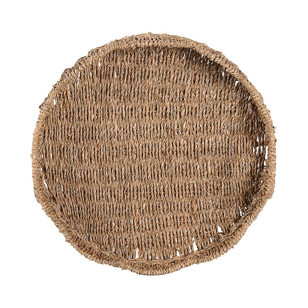 VERTUO Round Decorative Rattan Tray