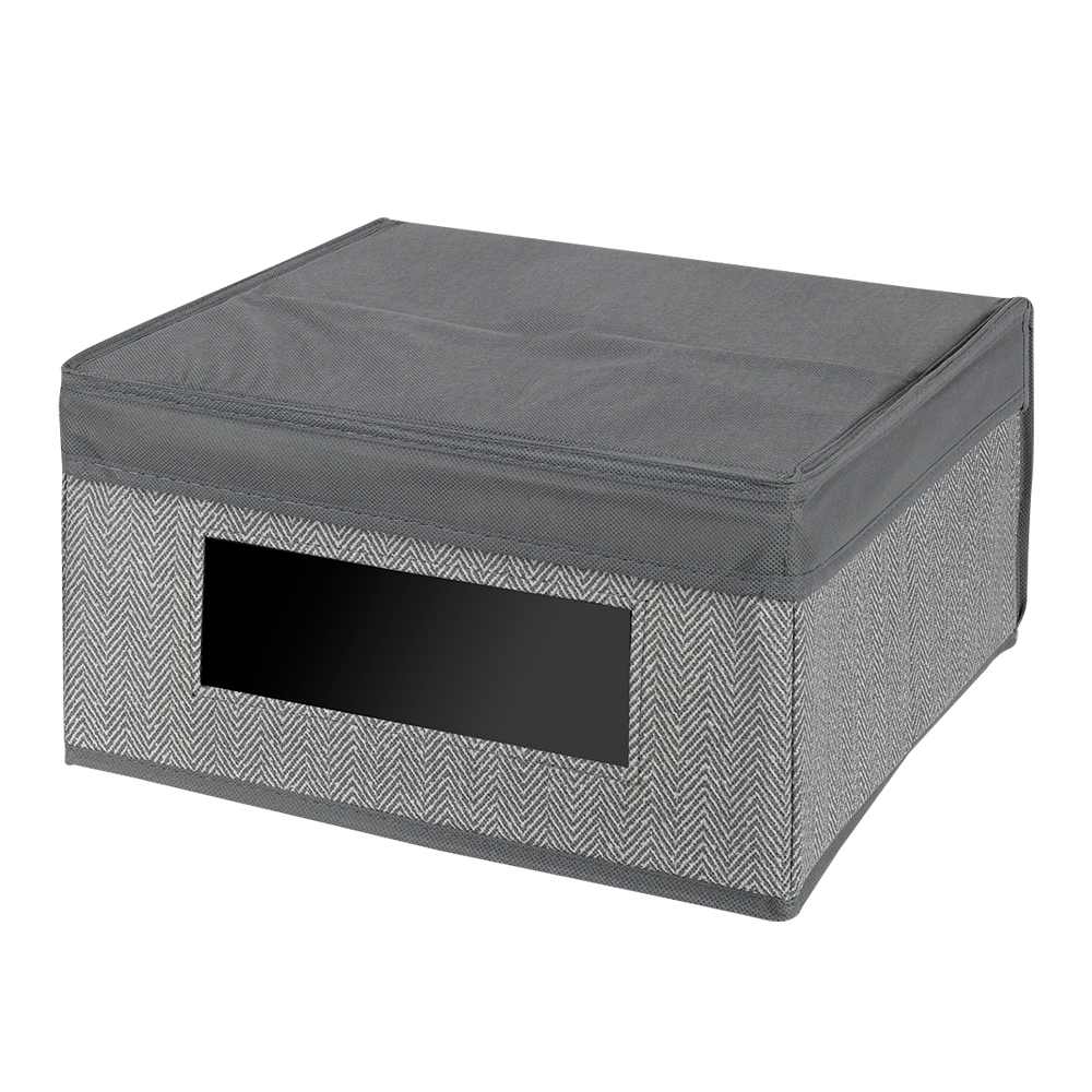 Boîte de rangement pliable grise 12 1/4 po PRATICO