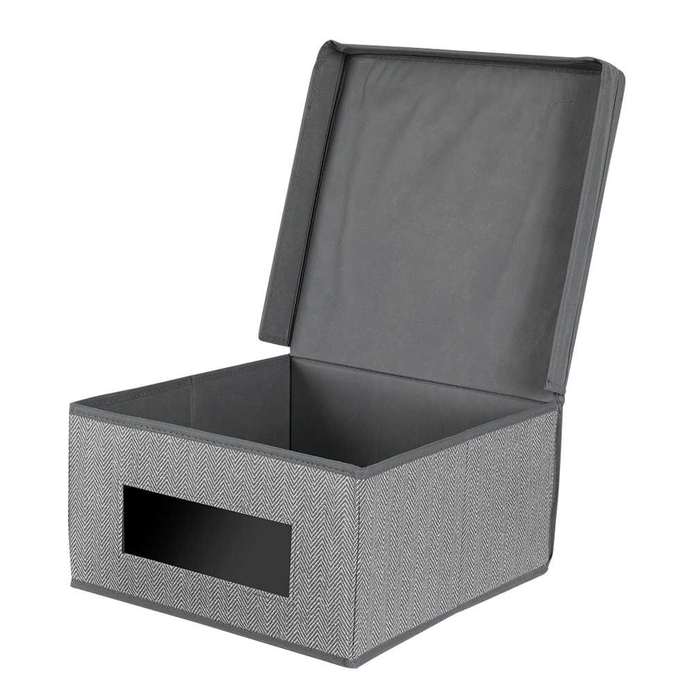 Boîte de rangement pliable grise 12 1/4 po PRATICO