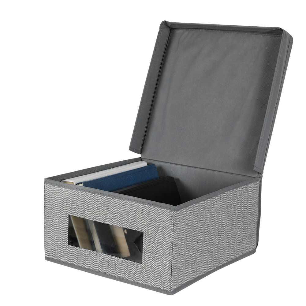 Boîte de rangement pliable grise 12 1/4 po PRATICO