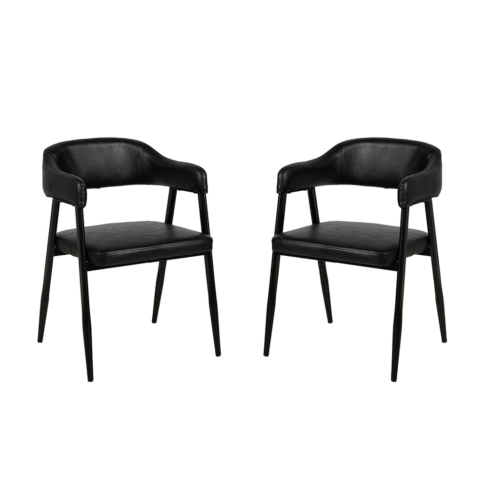Chaise de salle à manger Winston noire Pqt/2 ASTELLA