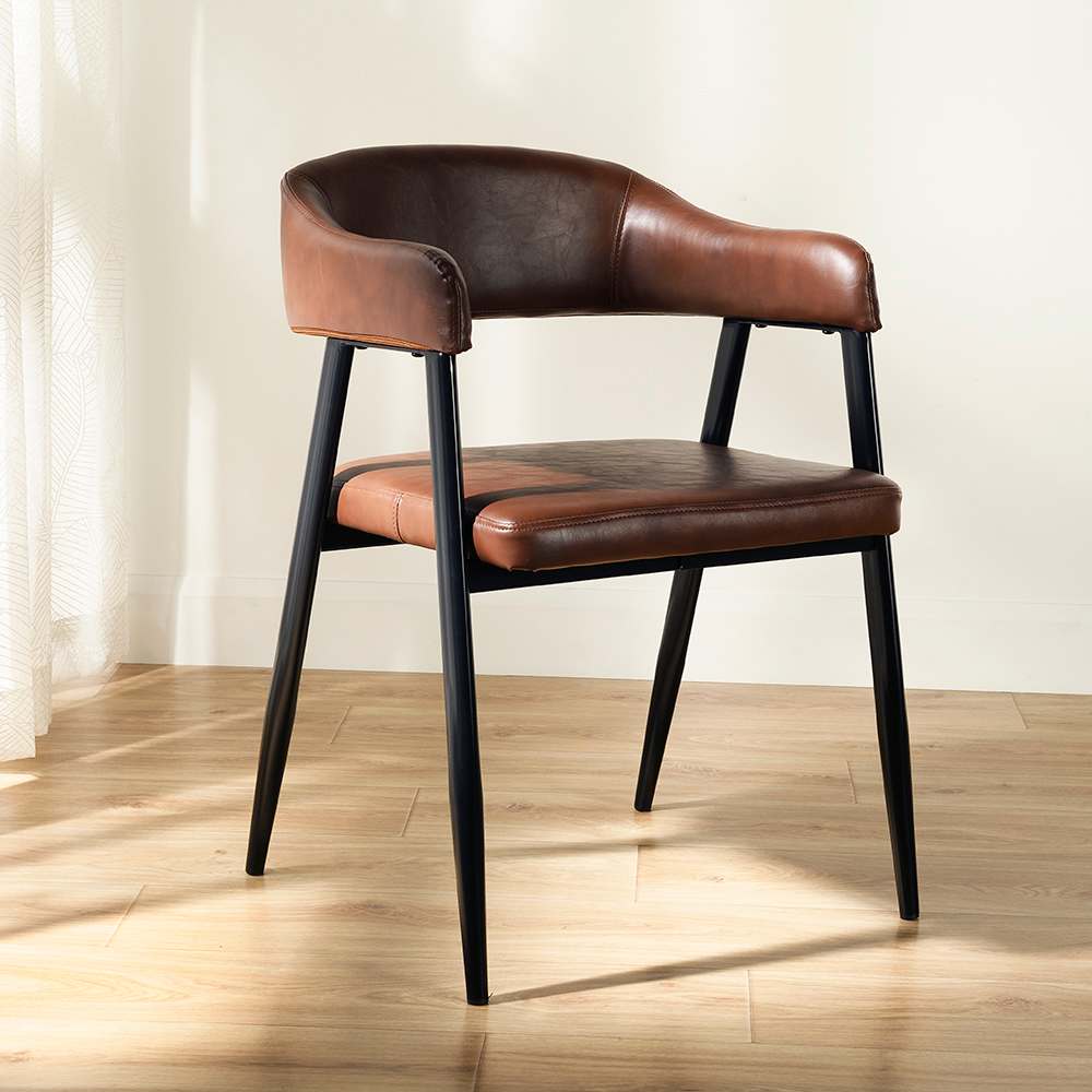 Chaise de salle à manger Winston brune Pqt/2 VERTUO