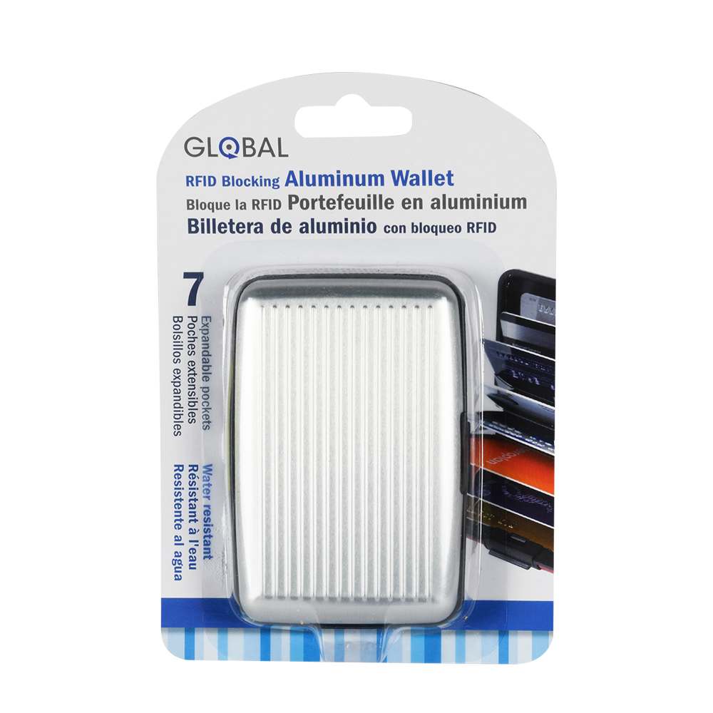Portefeuille en aluminium avec protection RFID